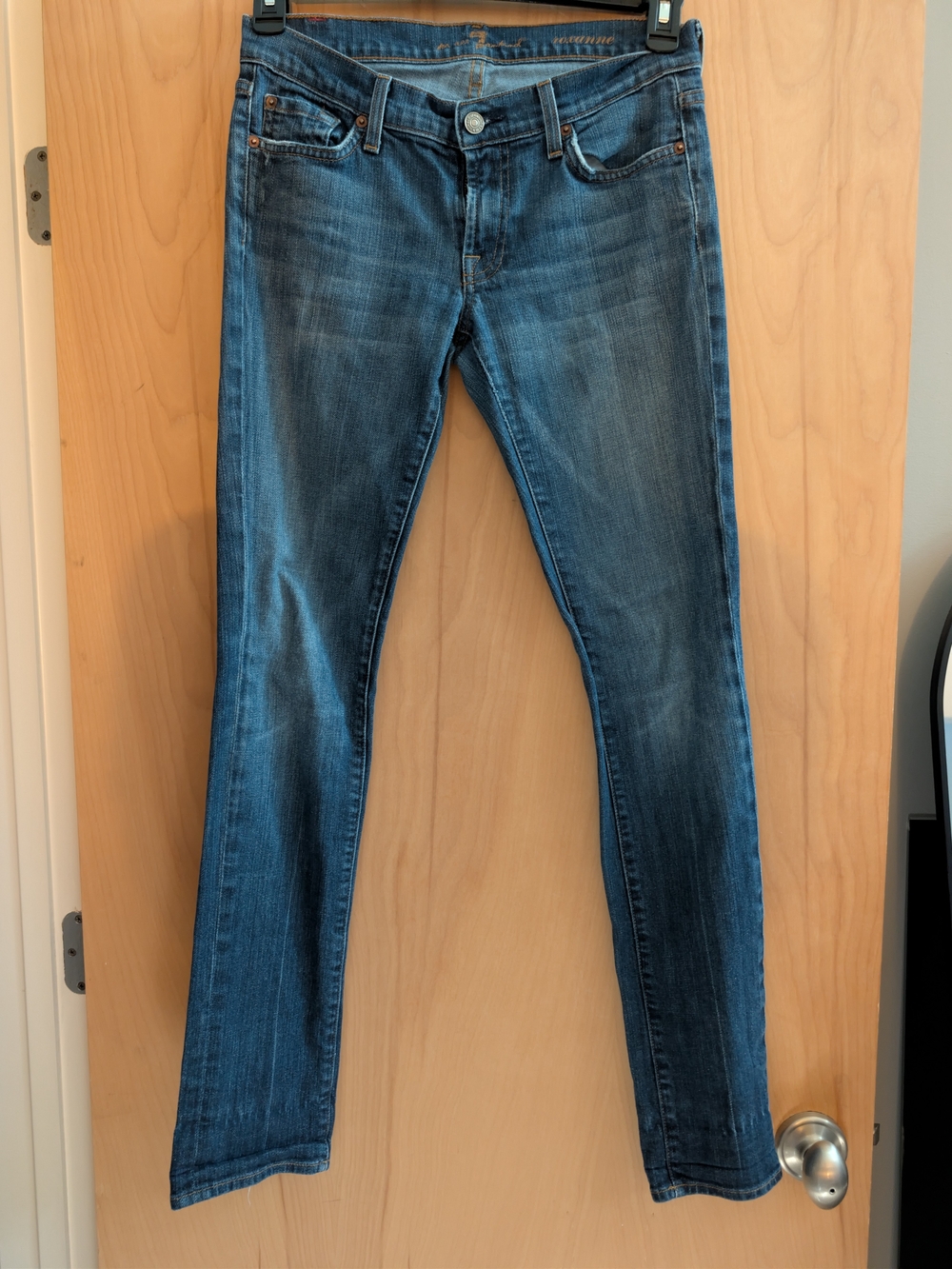 7 For All Mankind Skinny Jeans in Blue Wash